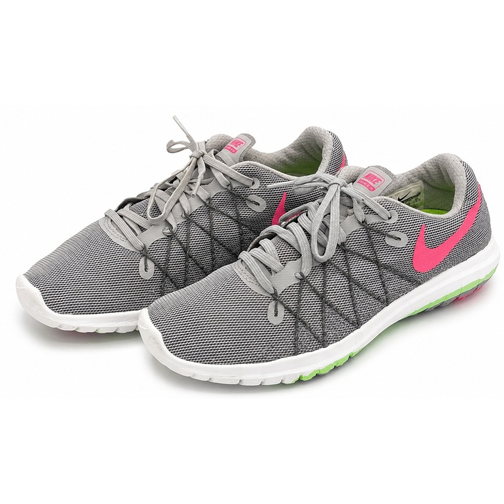 Nike Flex Fury 2 Women Size 8 Running Training Shoes Gray Hyper Pink‎ 819135-002